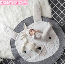 ins Rabbit game mat Lion carpet Baby baby Children round mat Crawling mat Cotton stroller blanket