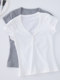 Elegant V-Neck Sexy Pure Desire Short-Sleeve T-Shirt for Women, 2026 Summer New Korean Style Slim-Fit Short Half-Sleeve Top
