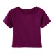 Basic Raglan Short-Sleeve T-Shirt for Petite Women, New Summer Korean Style, Slim Fit, Sexy Purple Crop Top for Women