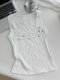 Slim-Fit Outerwear Hot Girl U-Neck Camisole for Women, 2026 Spring New American-Style Metal-Decorated Sleeveless Vest