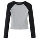 Retro American Style Hottie Color-Blocked Raglan Long-Sleeve T-Shirt for Women, Early Spring New Korean Style Loose-Fitting Base Shirt for Women ins