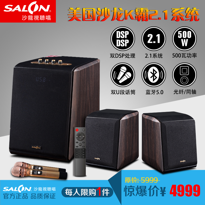 Salon V-210 Super Karaoke Sound System Allktv Active Living Room TV Home Theater Karaoke Speaker