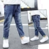 Quần jeans nam 2018 xuân hè mới phiên bản Hàn Quốc của trẻ em thủy triều và trẻ em trẻ em cộng với quần nhung mùa thu quần lửng