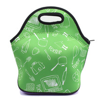 Cartoon foreign trade portable thermal insulation lunch bag waterproof lunch box bag large lunch box diving material student with rice bag