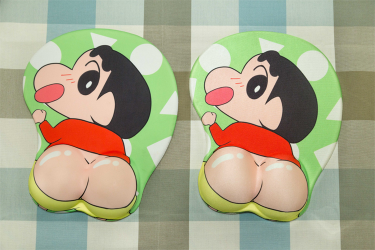 Gốc Crayon Shinchan Phim Hoạt Hình Sáng Tạo Nhân Dân Tệ Thứ Hai Dễ Thương Bracers Silicone Stereo Mouse Pad Anime Ngoại Vi những hình sticker cute