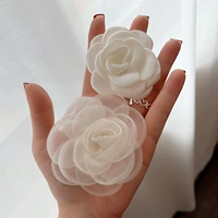 Белый горный чай, заколка для волос, заколка-крабик, аксессуар для волос, шпильки для волос, аксессуары, в цветочек, простой и элегантный дизайн