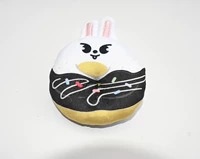 Пончик, брелок, белый кролик