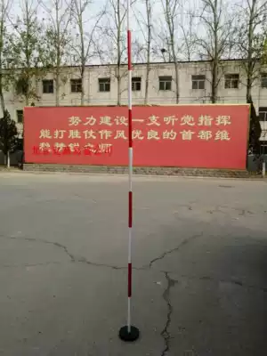 Large car training pole reversing sign pole winding pile practice barrel winding pile moving car reversing warehouse red and white pole steel base