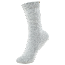 Hot Wind 2023 Winter New Womens Woven Label Floral Yarn High-top Socks Solid Color Simple Comfortable Warm Mid-Tube Socks for Women