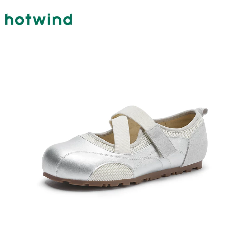 Хот Wind Sports Mary Jane Shoes для женщин 2026 лето Новые туфли балетного стиля с тонкой подошвой, универсальная повседневная обувь