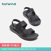 Không khí nóng 2019 hè mới xu hướng thời trang nam sandal thoáng khí giày đi biển phẳng H64M9218 - Sandal