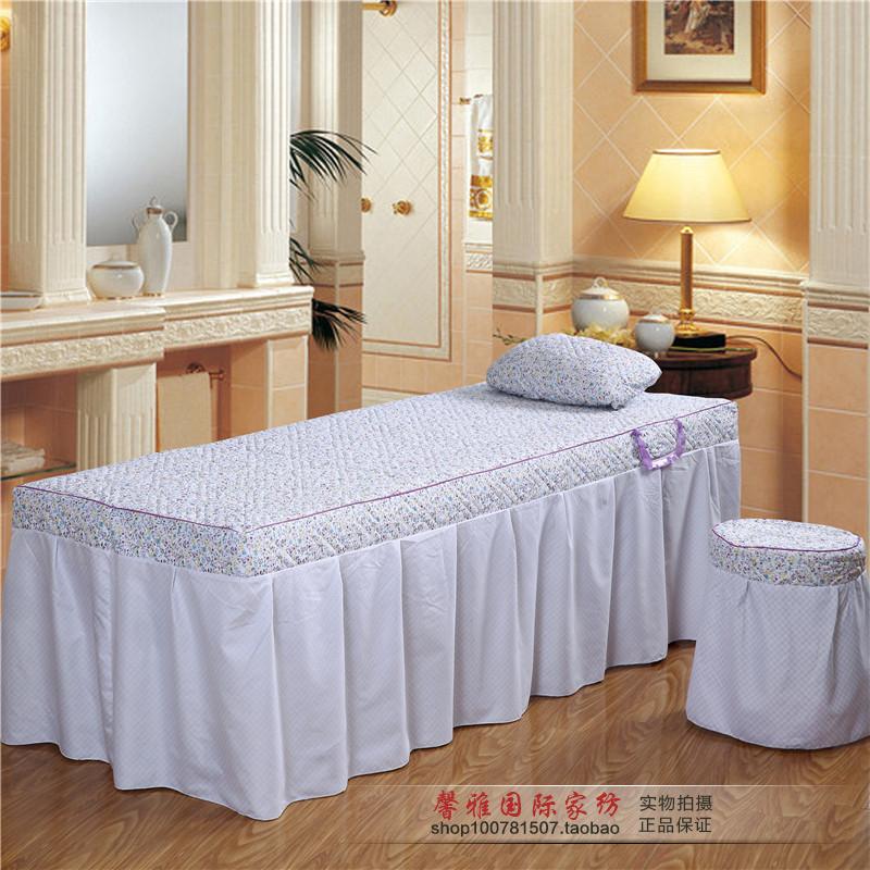 Vẻ đẹp trải giường bốn mảnh đầu tròn đầu vuông giường bìa sanding body massage trải giường kit