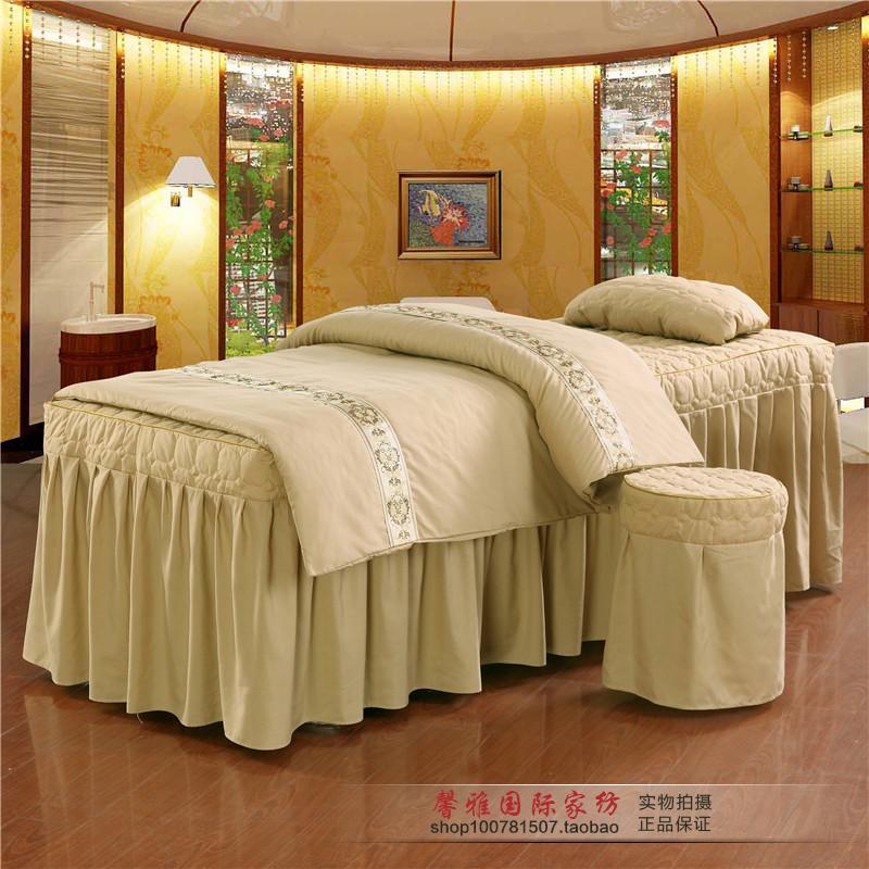 Vẻ đẹp trải giường bốn mảnh đầu tròn đầu vuông giường bìa sanding body massage trải giường kit