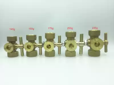Pressure gauge three-way copper valve Three-way plug valve Cork Copper Cork