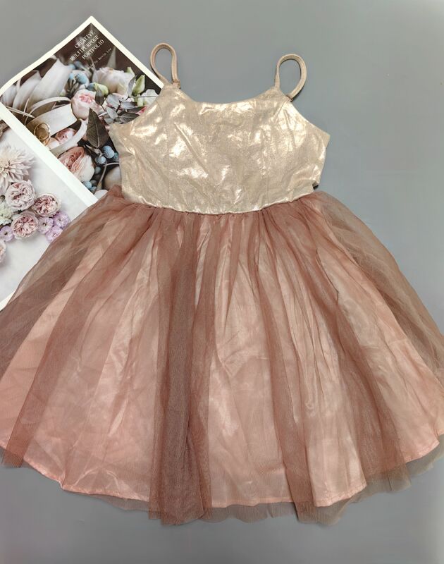 Zenzi Girls Shiny Princess Mesh Skirt High-End Velvet Suspender Mini Dress Gorgeous and Elegant Party Skirt