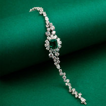 Colombian Muzo artificial cultivation of oil-free emerald ring 18K gold custom color treasure bracelet pendant necklace