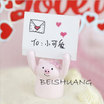 Net red small red book creative table white pig confession to raise hand piggy birthday cake decoration handwritten plug-in