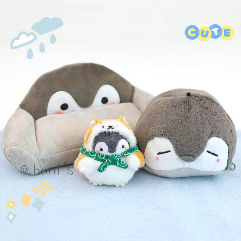 Hani Penguin Warm House and Sofa Penguin's Home Creative Pouch Cartoon pendant Soft Cute Pendulum model