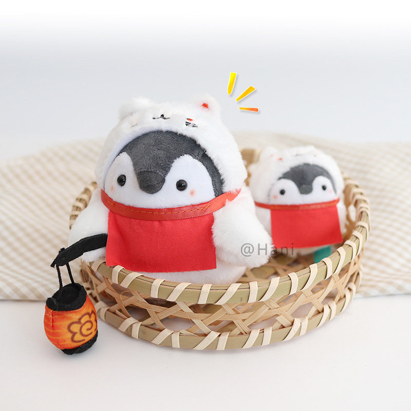 Hani Fox Raccoon Family Penguin Small Pendant Ornament Plush Bag Ornament Cute Mori Graduation Gift