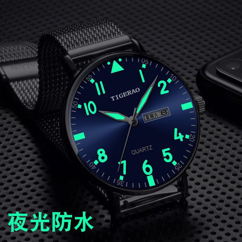 Ultra-Thin Luminous Automatic Mechanical Watch for Men, Student Korean Style Trendy Dual Calendar Waterproof Luminous Tiktok Same Model Ultra-Thin Luminous Automatic Mechanical Watch for Men, Student Korean Style Trendy Dual Calendar Waterproof Luminous Tiktok Same Model