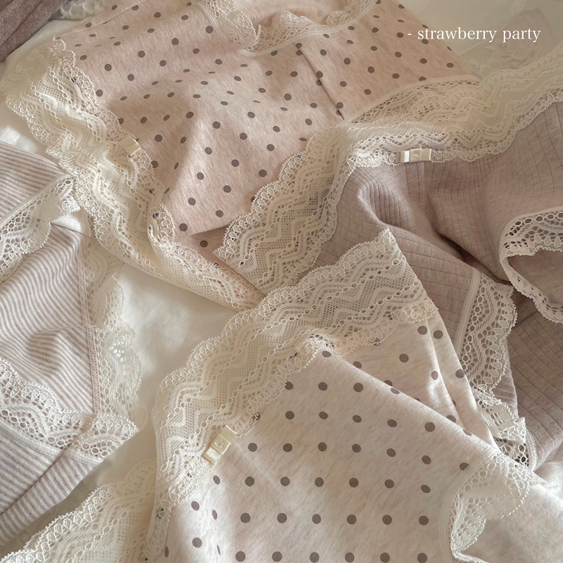 Taro Milk Tea/Ballet Style A-Class Lace Japanese Pure Desire Women's Underwear Pure Cotton Women's Briefs Summer Thin Style