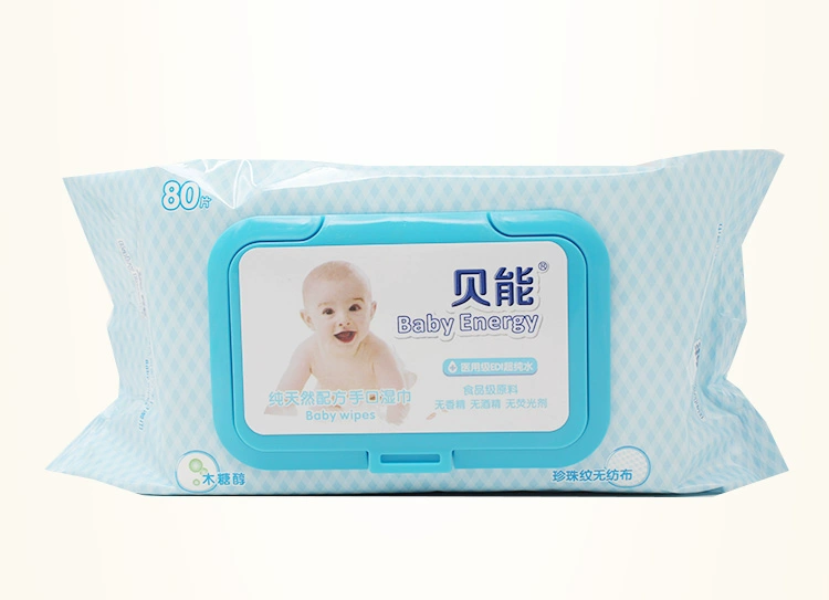 Khăn lau trẻ em Bein 80 x4 có nắp lật để lấy tay cho trẻ sơ sinh giấy ướt bobby