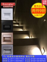 Hotel 86 type embedded led night light aisle stair steps step light light control human body sensing Footlight