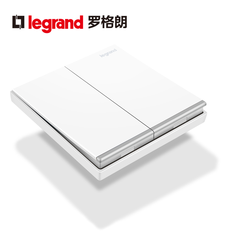 Roger Lang switch II open single-control socket panel comfort white with silver edge Two-level single-stage wall power supply 86 Type