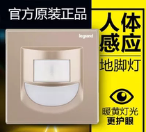 Rogrand human body sensor Footlight switch type 86 embedded Wall Footlight night light Yeking rose gold