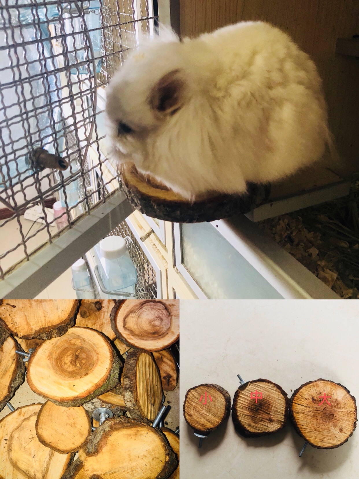 Momojia pure natural apple wood springboard chinchilla rabbit guinea pig small pet molar rest table