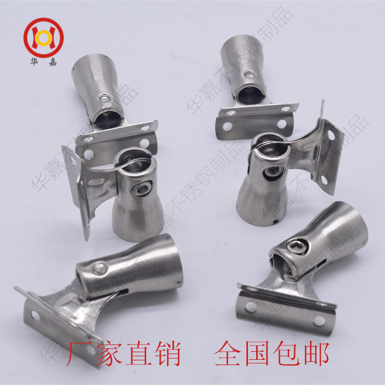 New product 304201 stainless steel staircase column handrail accessories movable shaking head arc topping support holder