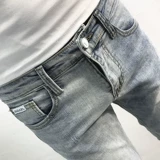 Ins White Blue Cat Nine -point Jeans Jeanior Spring и Summer New Han Xiu Siaoyu Society Youth Douyin Kuaishou