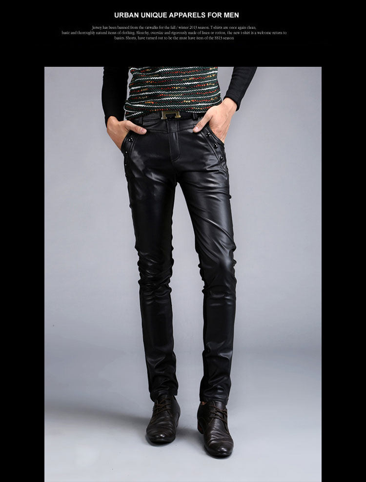 Pantalon cuir homme serré pour hiver - Ref 1489117 Image 14
