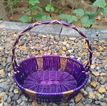 Rattan fruit basket Portable fruit basket Woven fruit basket Flower basket packaging basket Gift packaging basket