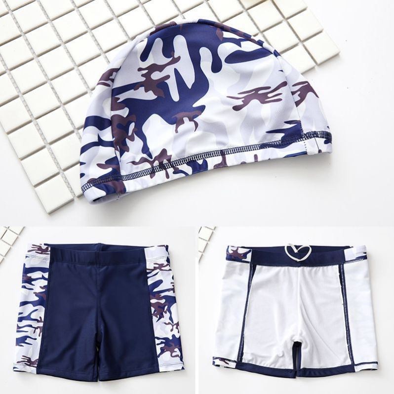 2022 new children's split swimsuit boys small and medium short-sleeved pants suit boys students big children sun protection hot spring equipment