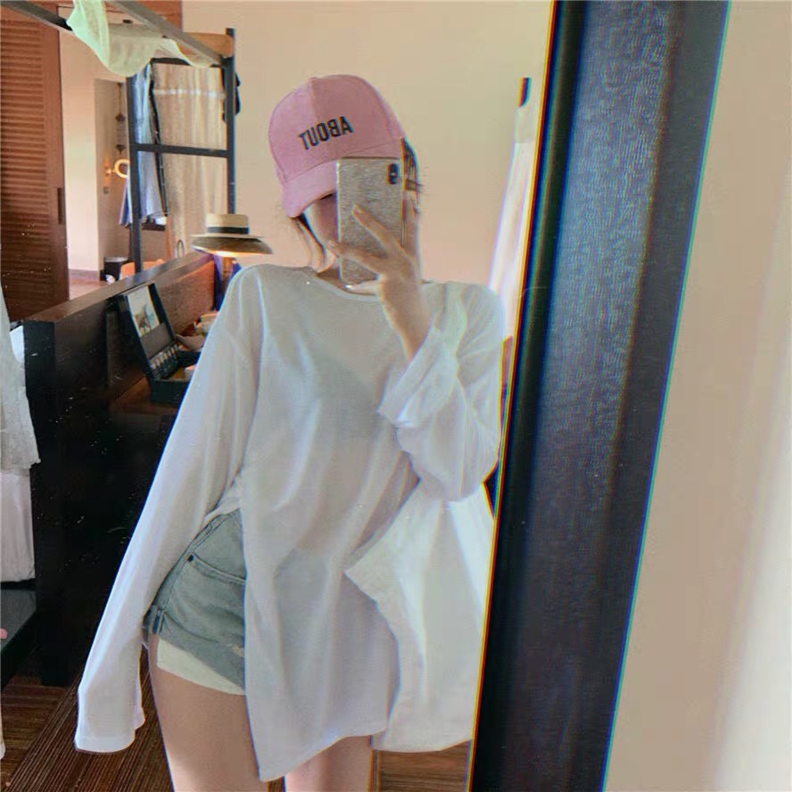 Bikini cover-up seaside sun protection shirt can be launched into the water sexy beach resort hot spring jacket loose swimsuit