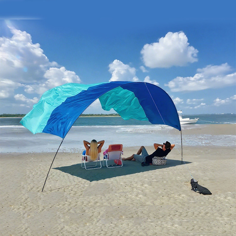 Export Quick-Opening Nylon Ultra-Light Portable Sunshade Beach Wind-Powered Canopy Sunshade Tent