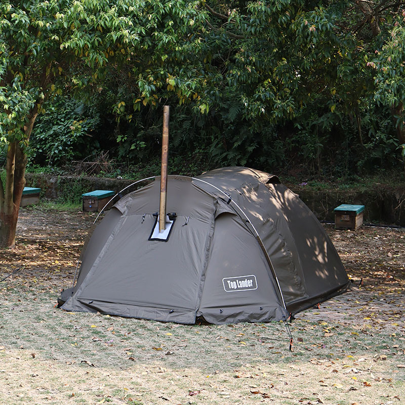 Professional Outdoor Overnight Camping Double Tunnel-Shaped Wood Stove Chimney Snow Skirt Tent Rainproof Flame-Retardant Shelter Professional Outdoor Overnight Camping Double Tunnel-Shaped Wood Stove Chimney Snow Skirt Tent Rainproof Flame-Retardant Shelter