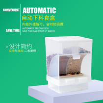  Fujian cage bird supplies Parrot thrush tiger skin peony Xiaofei bird cage automatic feeder Bird splash-proof feeder