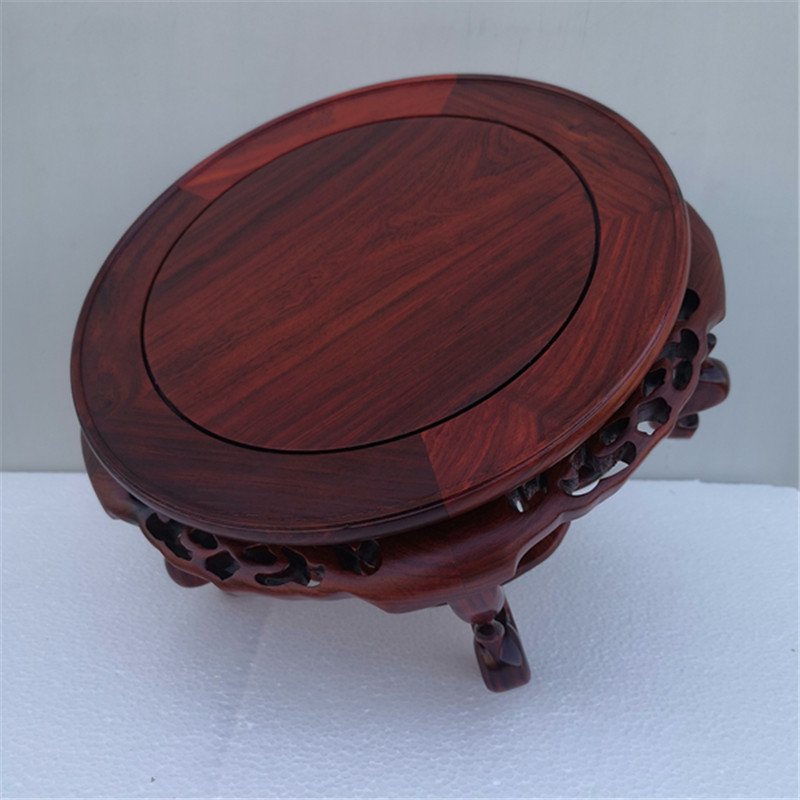 What annatto red acid flowers red sandalwood vase, the teapot furnishing articles an egg - shaped miniascape of base frame high base