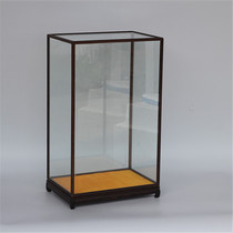 Redwood glass cover pendulum dust cover Buddha statue chicken wing wood glass display box 35254020 can be customized