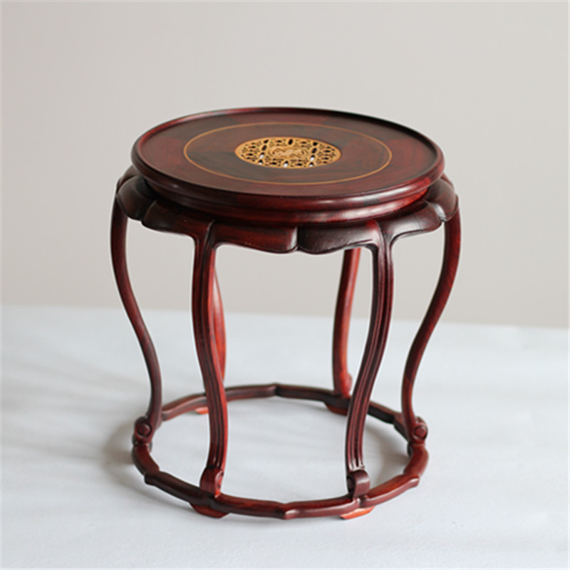 What annatto red acid flowers red sandalwood vase, the teapot furnishing articles an egg - shaped miniascape of base frame high base