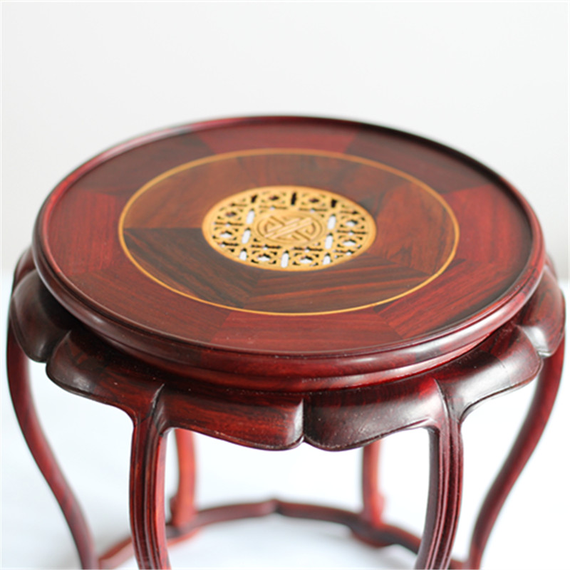 What annatto red acid flowers red sandalwood vase, the teapot furnishing articles an egg - shaped miniascape of base frame high base
