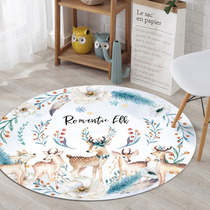 Cartoon round children floor mat bedroom bedside hanging basket mat rocking chair computer chair home carpet sofa washable