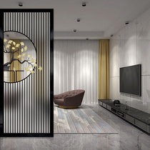 Art deco background wall Changhong tempered glass partition wall screen Living room entrance Frosted translucent wet and dry separation