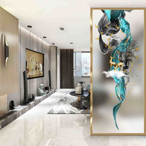 Abstract art Changhong glass screen partition wall New Chinese decoration Bedroom block household entrance Light luxury