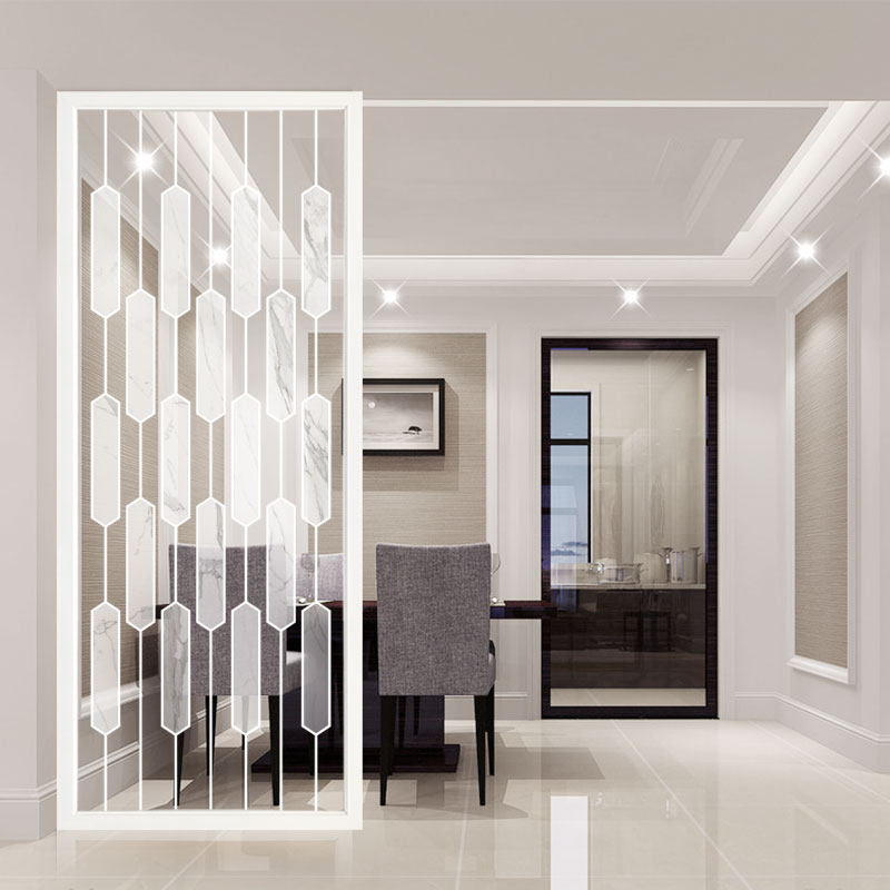 New Chinese color art glass partition masonry process introduction double-sided decoration screen wind living room TV background
