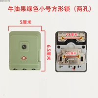 Узкая рама маленький квадратный замок авокадо зеленый (два отверстия)