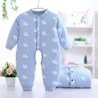 Babyiesies dày sơ sinh romper cotton cotton 0 quần áo trẻ em mùa thu và mùa đông 3 ấm 6 tháng 12 quần áo jumsuit nhung trẻ em