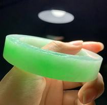 Myanmar natural ice jade raw stone wool bracelet embryo material Yang green jade Semi-ming material package processing customization